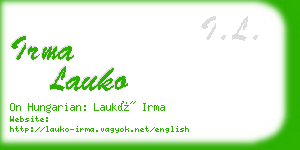 irma lauko business card